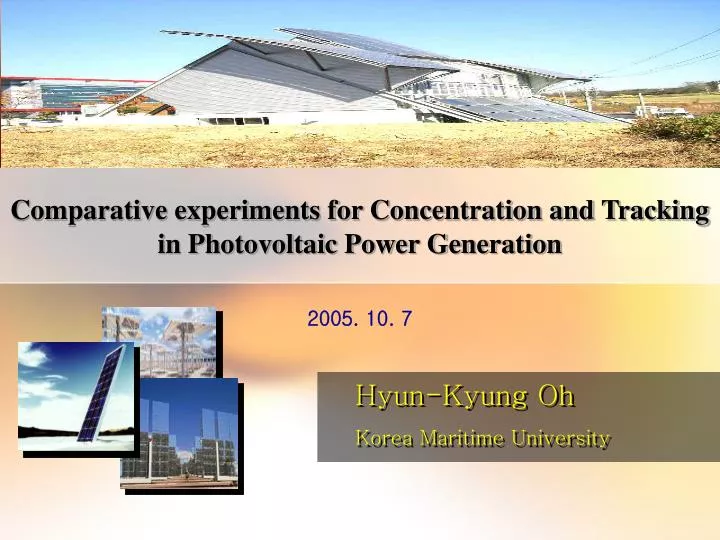 comparative experiments for concentration and tracking in photovoltaic power generation