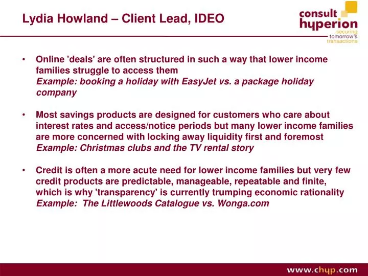 lydia howland client lead ideo