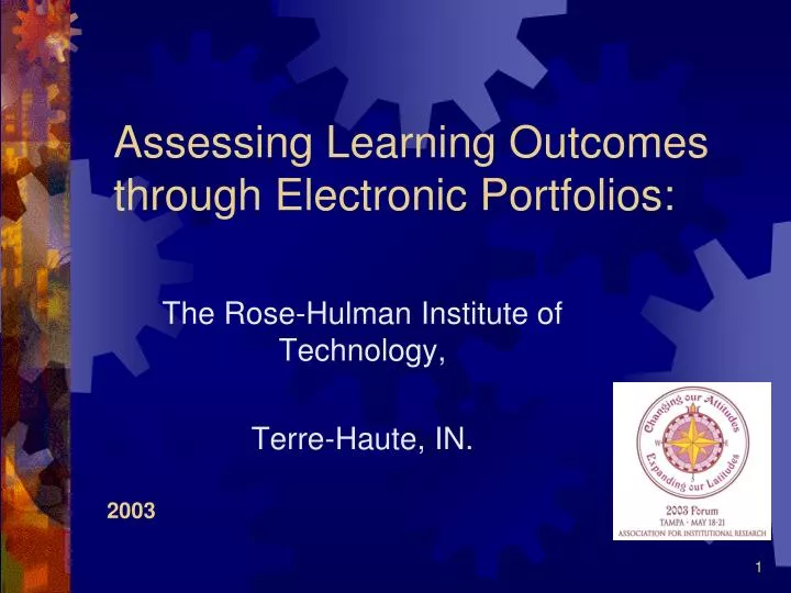 assessing learning outcomes through electronic portfolios