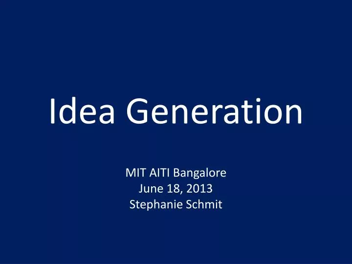 idea generation