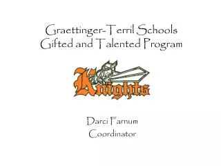 Graettinger-Terril Schools Gifted and Talented Program