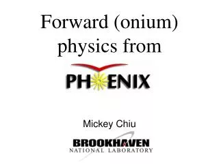 Forward (onium) physics from PHENIX