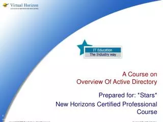 A Course on Overview Of Active Directory