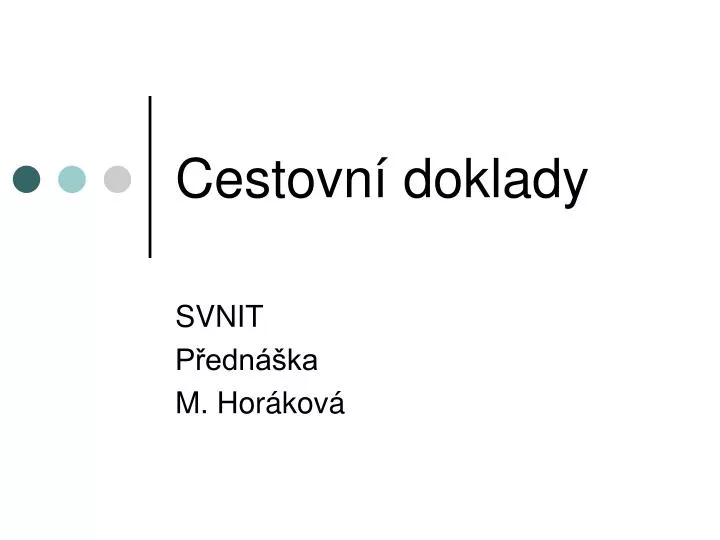 cestovn doklady