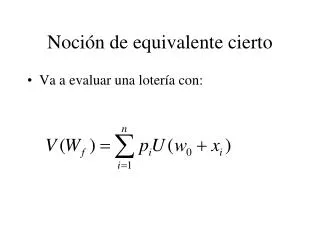 noci n de equivalente cierto