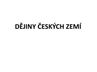 d jiny esk ch zem