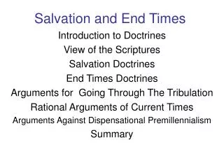 Salvation and End Times