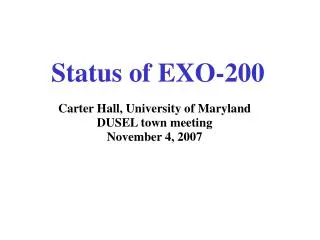 Status of EXO-200