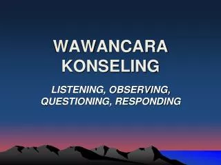 wawancara konseling