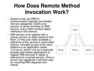 How Does Remote Method Invocation Work?