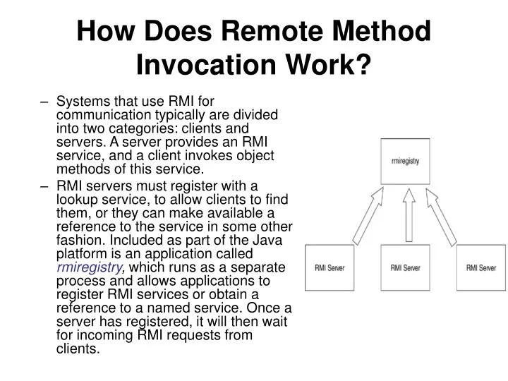 how does remote method invocation work