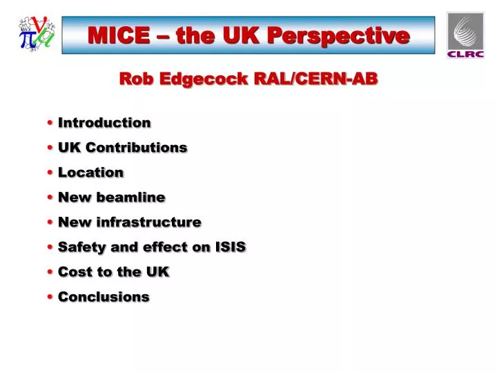 mice the uk perspective