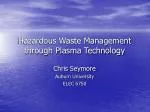 Hazardous Waste Management through Plasma Technology - slide 1