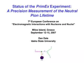 Status of the PrimEx Experiment: A Precision Measurement of the Neutral Pion Lifetime