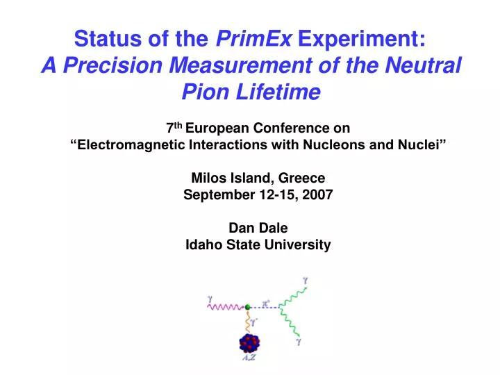 status of the primex experiment a precision measurement of the neutral pion lifetime