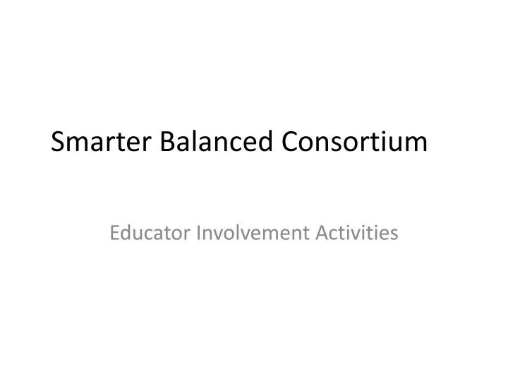 smarter balanced consortium