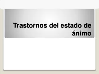 trastornos del estado de nimo