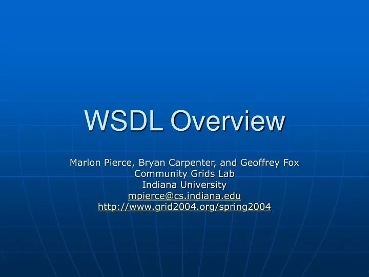 wsdl overview