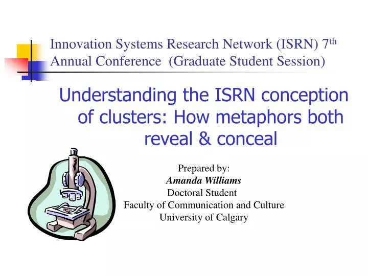 innovation systems research network isrn 7 th annual conference graduate student session