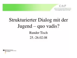 strukturierter dialog mit der jugend quo vadis