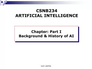 CSNB234 ARTIFICIAL INTELLIGENCE