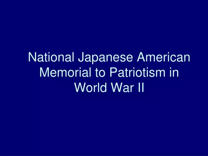 national japanese american memorial to patriotism in world war ii