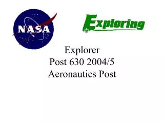Explorer Post 630 2004/5 Aeronautics Post