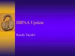 HIPAA Update - slide 1