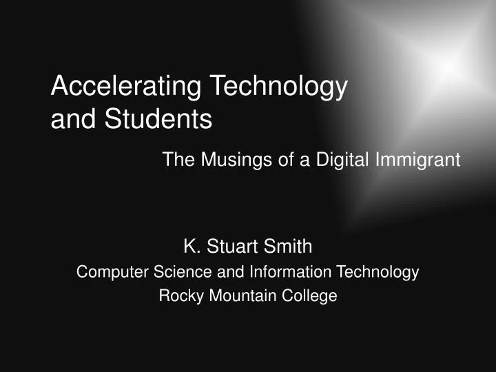 accelerating technology and students