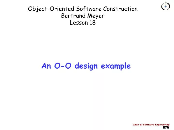 object oriented software construction bertrand meyer lesson 18