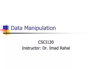 Data Manipulation