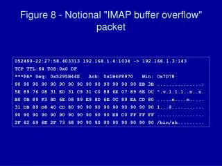 Figure 8 - Notional &quot;IMAP buffer overflow&quot; packet