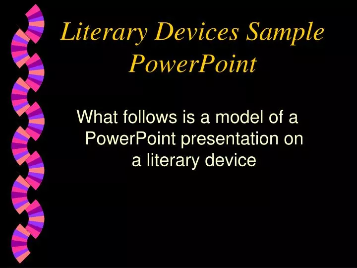 literary devices sample powerpoint