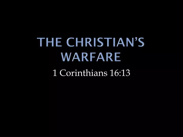 the christian s warfare