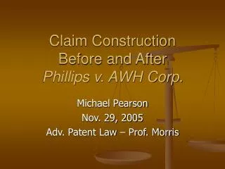 Claim Construction Before and After Phillips v. AWH Corp.