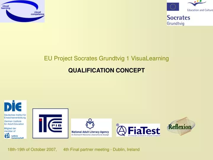 eu project socrates grundtvig 1 visualearning qualification concept