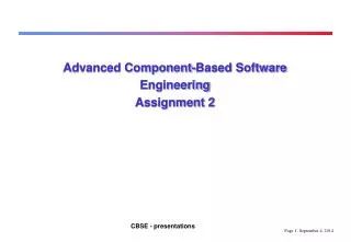 Advanced Component-Based Software Engineering Assignment 2