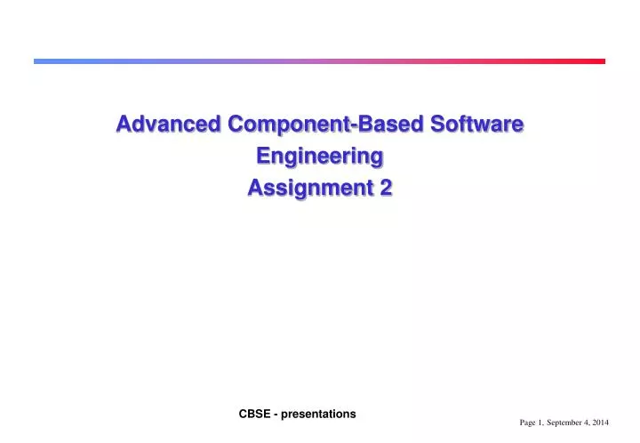 advanced component based software engineering assignment 2