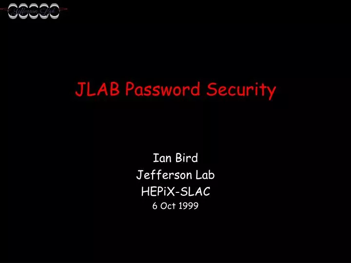 jlab password security