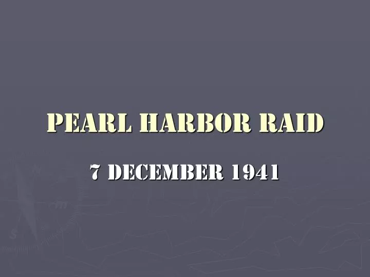 pearl harbor raid