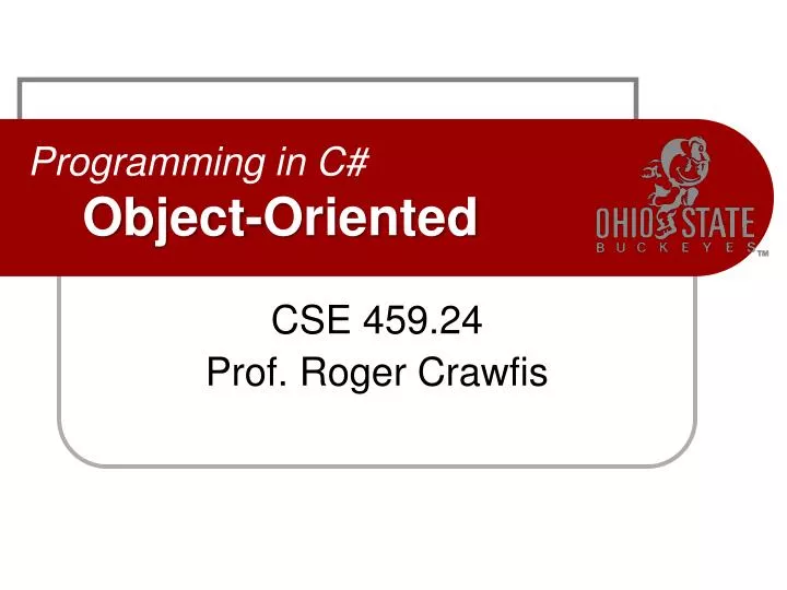 programming in c object oriented