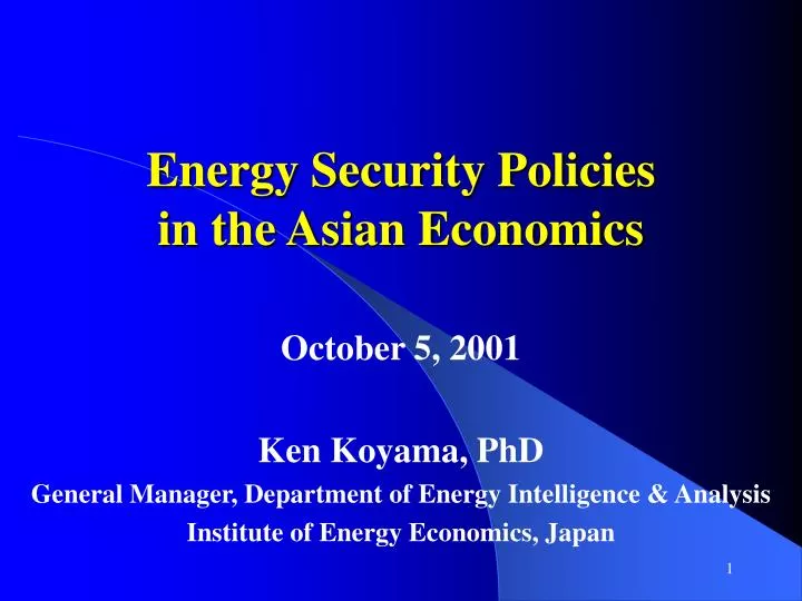 energy security policies in the asian economics
