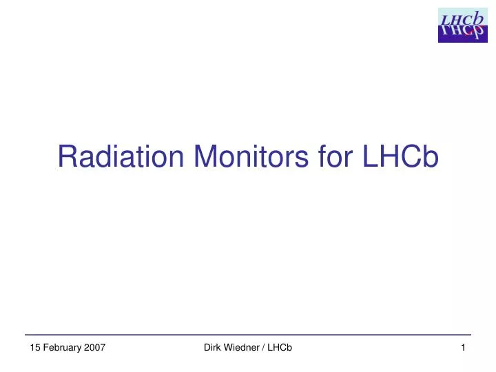 radiation monitors for lhcb