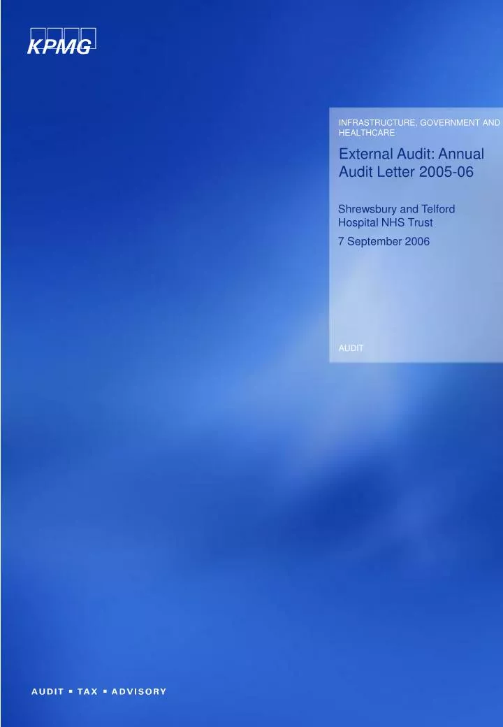 external audit annual audit letter 2005 06