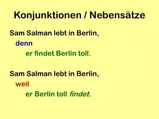 konjunktionen nebens tze