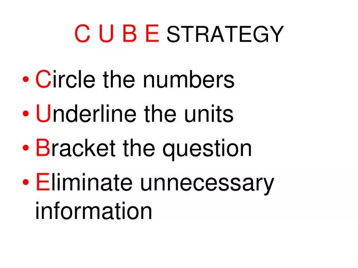 c u b e strategy