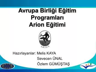 avrupa birli i e itim programlar arion e itimi