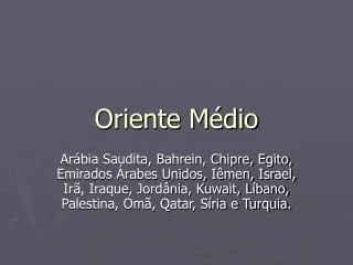 oriente m dio
