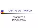 CAPITAL DE TRABAJO - slide 1