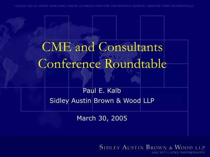 cme and consultants conference roundtable